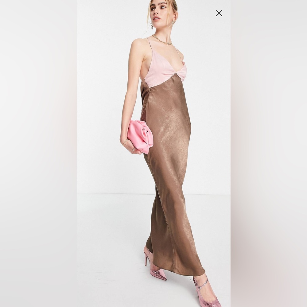 NWT ASOS Maxi Satin Dress